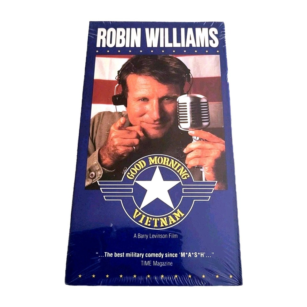 Vintage 80s Sealed VHS Good Morning Vietnam Robin Williams Military Comedy Movie